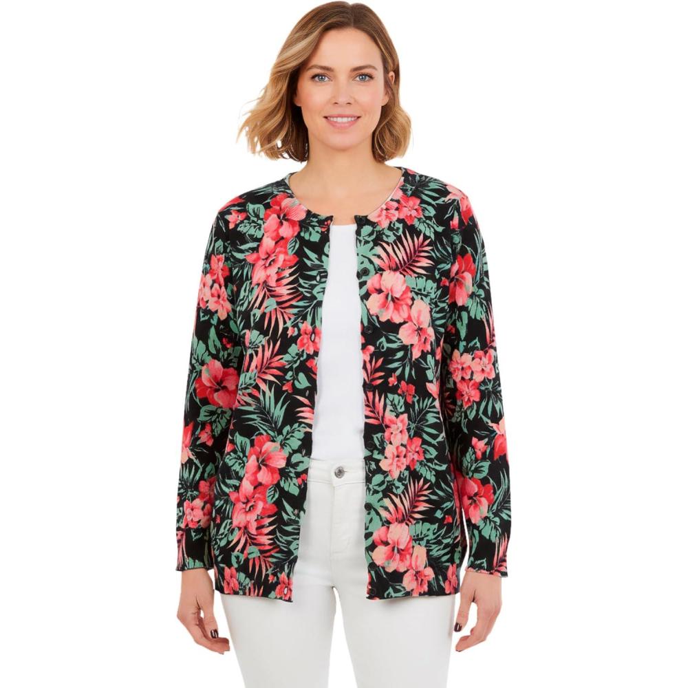 imageWoman Within Plus Size Perfect LongSleeve Cardigan SweaterBlack Paradise