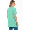 Woman Within Plus Size 7-Day Embroidered Pointelle Tunic(Pale Seafoam Floral Embroidery)