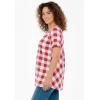 Woman Within Plus Size A-Line Knit Tunic(Classic Red Buffalo Plaid)