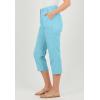 Woman Within Plus Size Adjustable Waist Chino Capri(Seamist Blue Dot)
