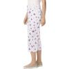 Woman Within Plus Size Adjustable Waist Chino Capri(White Butterflies)