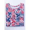 Woman Within Plus Size Americana Kangaroo Pocket Tee(Americana Patchwork)