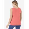 Woman Within Plus Size Beaded Tank Top(Sweet Coral)