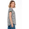 Woman Within Plus Size Knit Henley Tunic(Black Tile Patchwork)