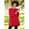 Woman Within Plus Size Layered Look Sweatshirt(Classic Red Plaid)