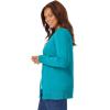 Woman Within Plus Size Perfect Long-Sleeve Cardigan Sweater(Pretty Turquoise)