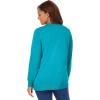 Woman Within Plus Size Perfect Long-Sleeve Cardigan Sweater(Pretty Turquoise)