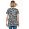 Woman Within Plus Size Perfect Printed Crewneck Tunic(Black Sketch Floral)