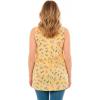 Woman Within Plus Size Perfect Printed Sleeveless Shirred V-Neck Tunic(Banana Tulip Flowers)