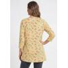 Woman Within Plus Size Perfect Printed Three-Quarter-Sleeve Scoopneck Tunic(Banana Tulip Flowers)