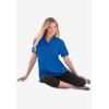 Woman Within Plus Size Perfect Short-Sleeve Polo Shirt(Orange Twist)