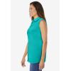 Woman Within Plus Size Perfect Sleeveless Shirt(Aquamarine)