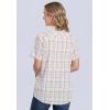 Woman Within Plus Size Seersucker Baseball Shirt(Pink Plaid)