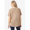 Woman Within Plus Size Short-Sleeve Crinkle Shirt(New Khaki)