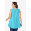 Woman Within Plus Size Sleeveless Fit-And-Flare Tunic Top(Paradise Blue)