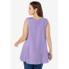 Woman Within Plus Size Sleeveless Fit-And-Flare Tunic Top(Soft Iris)