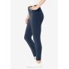 Woman Within Plus Size Tall Stretch-Cotton Knit Pull-On Leggings – 4X, Navy