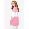 Woman Within Plus Size Tie-Dyed Knit Sweatshirt Tunic(Delicate Pink Ikat Tie Dye)