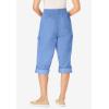 Woman Within Women’s Convertible Length Cargo Capri/Bermuda Pants(French Blue)