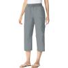 Woman Within Women’s Convertible Length Cargo Capri/Bermuda Pants(Gunmetal)