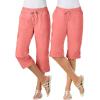 Woman Within Women’s Convertible Length Cargo Capri/Bermuda Pants(Sweet Coral)