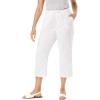 Woman Within Women’s Convertible Length Cargo Capri/Bermuda Pants(White)