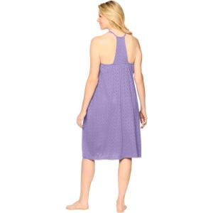 Dreams & Co. Plus Size Breezy Eyelet Short Nightgown(Soft Iris)