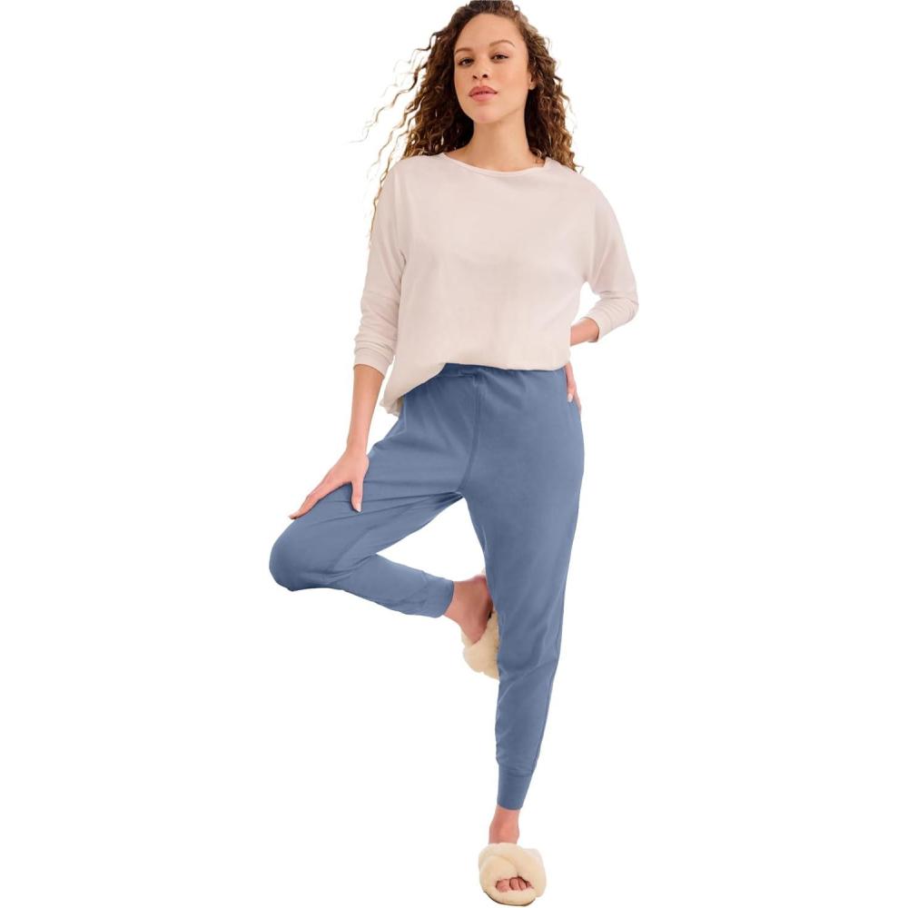 imageellos Plus Size Cotton Spandex Jogger Pull On PantsPale Indigo