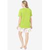 Dreams & Co. Plus Size Knit Pj Short Set(Lime Squeeze)