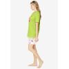 Dreams & Co. Plus Size Knit Pj Short Set(Lime Squeeze)