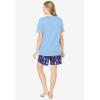 Dreams & Co. Plus Size Knit Pj Short Set(Sky Blue Popsicle)