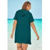 Swimsuits For All Swim 365 Women’s Plus Size Hooded Terry Swim Cover Up(Mediterranean)