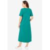 Woman Within Plus Size Layered Knit Empire Dress(Waterfall)