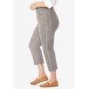 Woman Within Plus Size Pull-On Flex Elastic-Waist Stretch Denim Capri Jeans(Grey Denim)