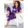 Woman Within Plus Size Starfish Tee and Capri Set(Peony Petal Starfish)