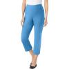 Woman Within Plus Size Pull-On Flex Elastic-Waist Stretch Denim Capri Jeans(Azure Blue)