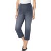 Woman Within Plus Size Pull-On Flex Elastic-Waist Stretch Denim Capri Jeans(Stonewash Sanded)