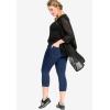 ellos Plus Size Mid-Rise Stretch Capri Jegging(Indigo)