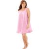 Dreams & Co. Plus Size Short Embroidered Nightgown