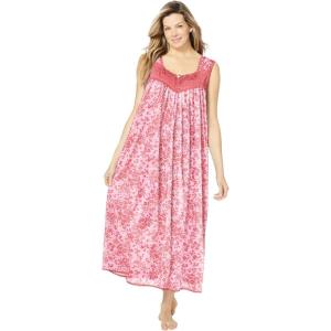 Only Necessities Plus Size Long Tricot Knit Nightgown