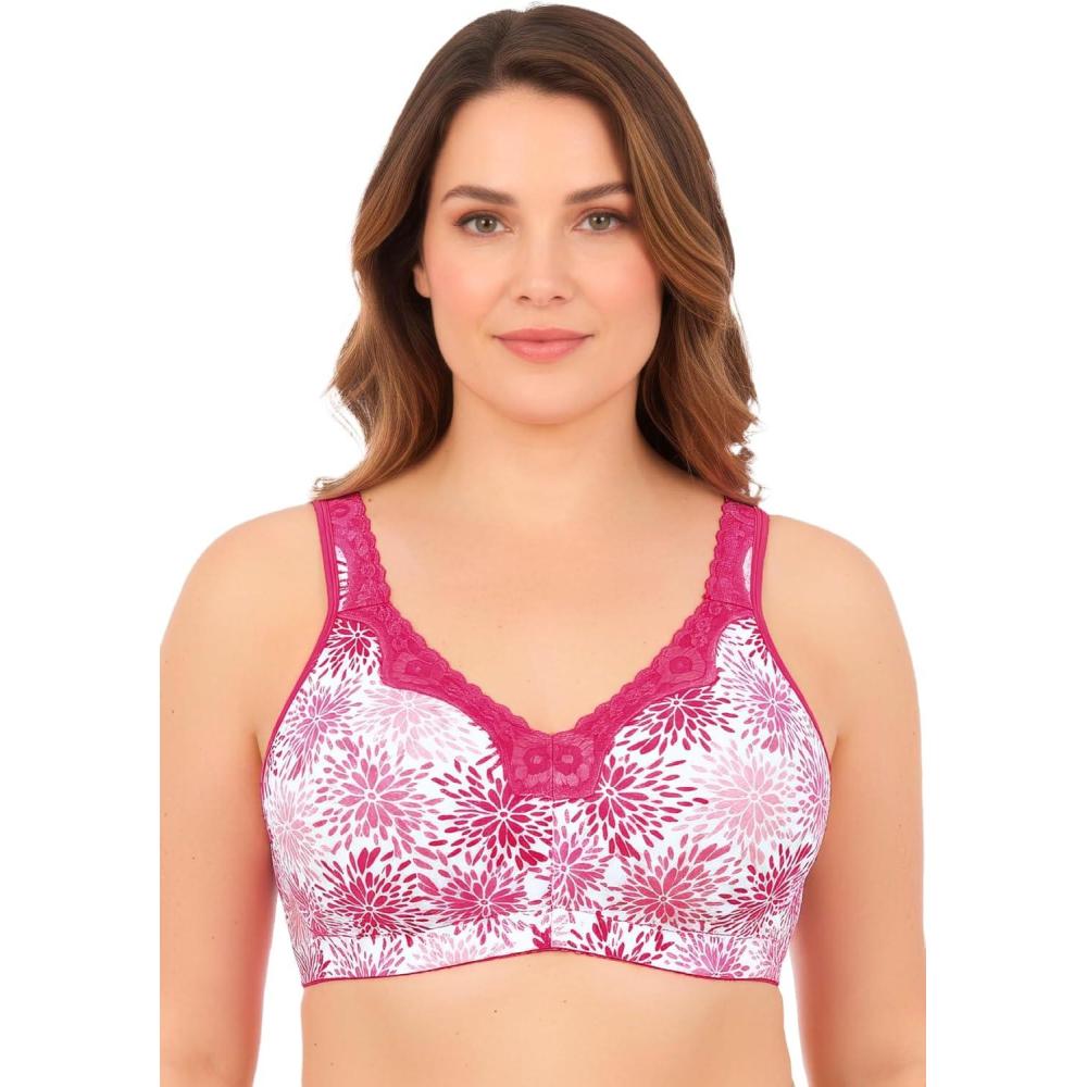 imageCatherines Womens Plus Size Cotton Comfort Wireless BraPink Blossom