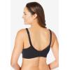 Catherines Women’s Plus Size Cotton Comfort Wireless Bra(Black)