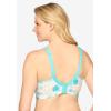 Catherines Women’s Plus Size Cotton Comfort Wireless Bra(Caribbean Blue Botanic Floral)