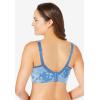 Catherines Women’s Plus Size Cotton Comfort Wireless Bra(Dusty Indigo Animal Patchwork)