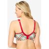 Catherines Women’s Plus Size Cotton Comfort Wireless Bra(Holiday Plaid)