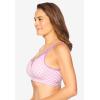 Catherines Women’s Plus Size Cotton Comfort Wireless Bra(Light Purple Gingham)