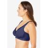 Catherines Women’s Plus Size Cotton Comfort Wireless Bra(Mariner Navy)