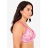Catherines Women’s Plus Size Cotton Comfort Wireless Bra(Pink Blossom)