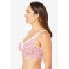 Catherines Women’s Plus Size Cotton Comfort Wireless Bra(Sweet Coral Eyelet Geo)