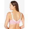 Catherines Women’s Plus Size Cotton Comfort Wireless Bra(Sweet Coral Eyelet Geo)